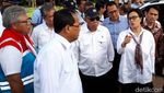 Kompak Berbaju Putih, 3 Menteri Jokowi Tinjau LRT Palembang