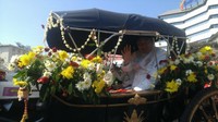 Wali Kota Semarang, Hendirar Prihadi pun turut memeriahkan karnaval. Dia berperan selaku Kanjeng Bupati Arya Purbaningrat memberikan sambutan dalam bahasa Jawa (Angling/detikTravel)