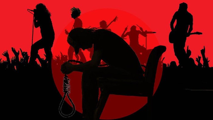 ilustrasi rocker bunuh diri