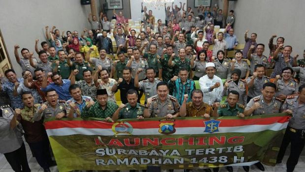Koordinasi dan sinergi tiga pilar akan meniadakan gangguan keamanan selama Ramadan di Surabaya