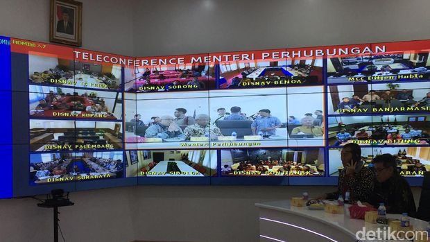 Cek Persiapan Angkutan Lebaran 2017, Menhub Gelar Video Conference