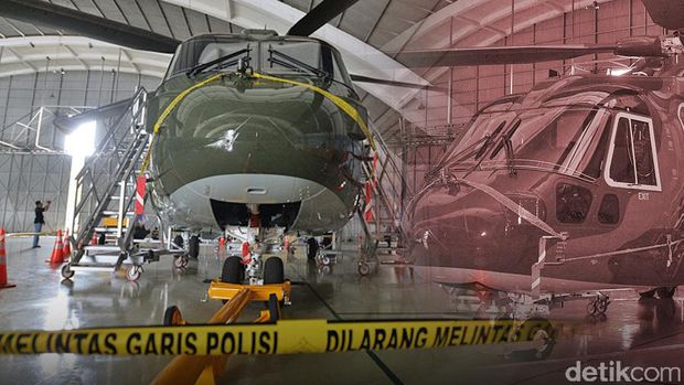 Penyidik KPK Lakukan Pengecekan Fisik Heli AW di Halim