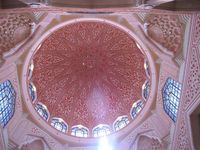 Kubah di dalam Mesjid pink (Shafa/detikTravel)