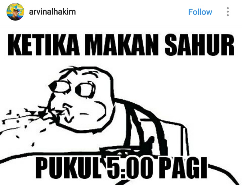 Kumpulan Meme Lucu Penghibur Santap Sahur