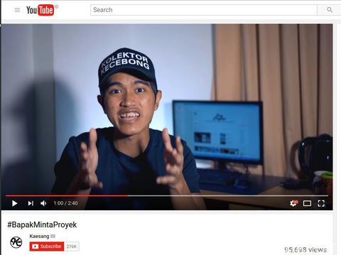 Vlog Kaesang yang berjudul #BapakMintaProyek.