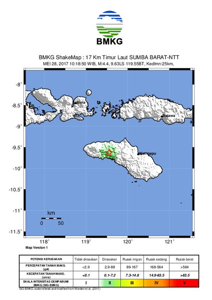 BMKG: Gempa 4,4 SR di NTT Dirasakan Banyak Orang