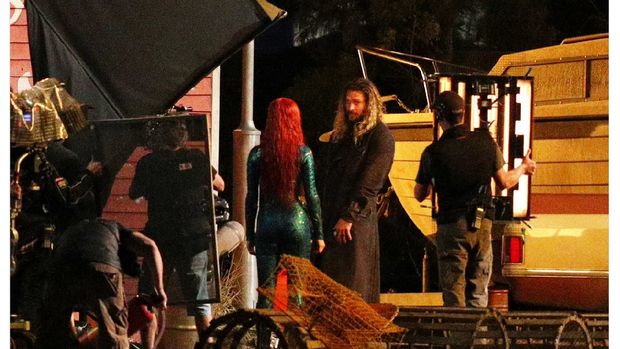 Penampakan Syuting Amber Heard di 'Aquaman'
