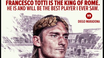 Totti sudah ibarat Kaisar bagi Roma. Foto: dok. Istimewa