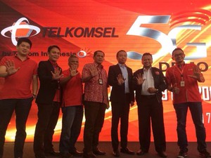 Demo 5G Telkomsel Tembus 70 Gbps