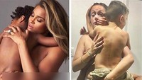 Ini menirukan penyanyi Ciara dengan menggendong anak. Epic fail ya? Foto: Instagram @celestebarber