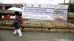 Uji Coba Penutupan Perlintasan KA Pisangan Baru Selatan