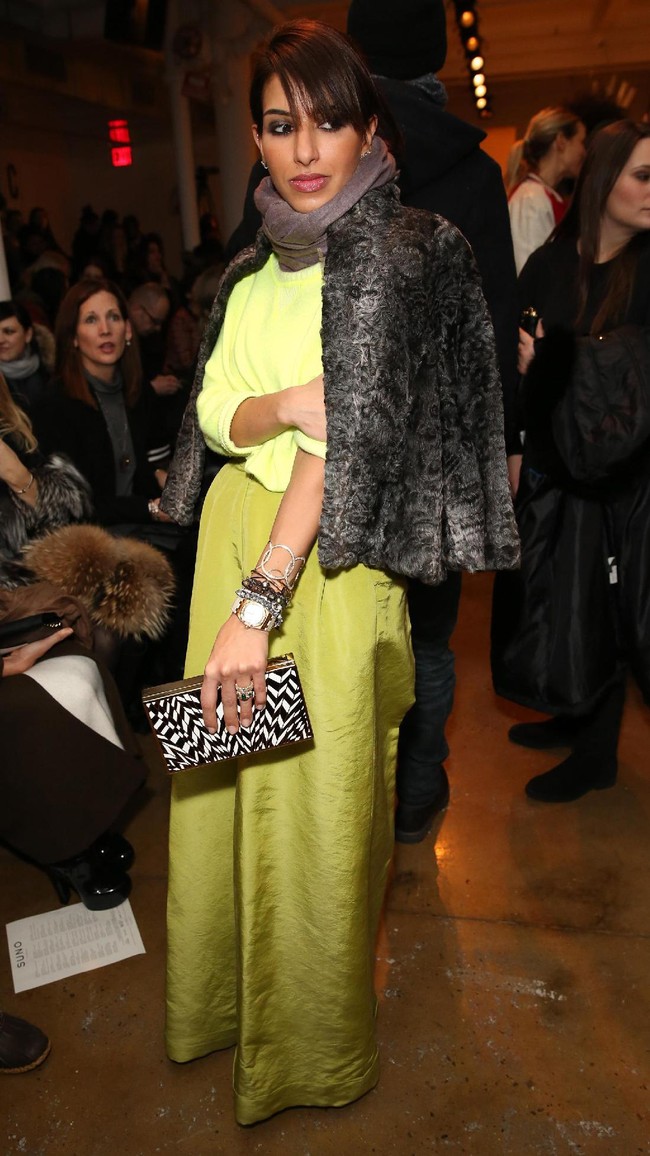 Princess Deena Al-Juhani Abdulaziz attends the Suno fall 2013 fashion show during MADE Fashion Week at Milk Studios on February 8, 2013 in New York City.  (Photo by Chelsea Lauren/Getty Images)