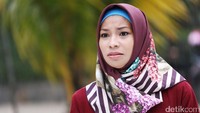 Shareefa Danish mengenakan hijab sepanjang serial tersebut. Foto: Hanif/detikHOT