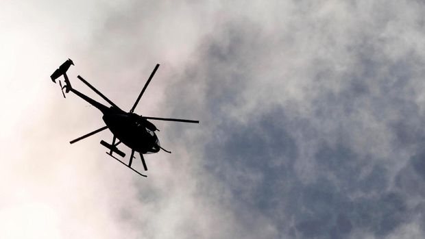 Helikopter militer Filipina di kota Marawi