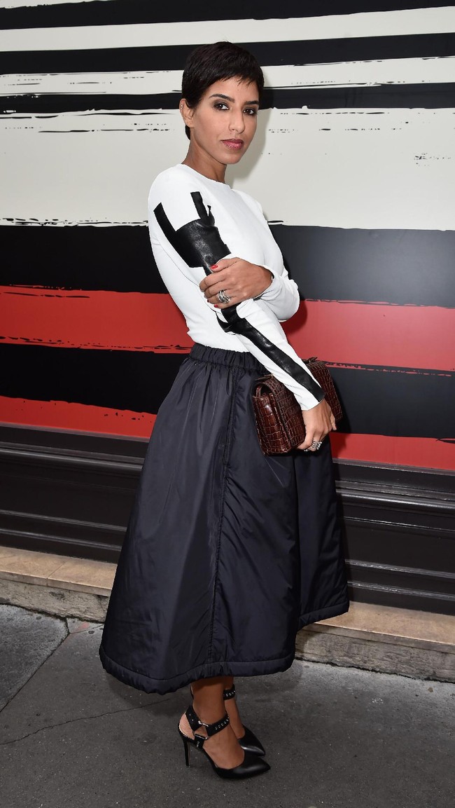 Princess Deena Aljuhani Abdulaziz attends the Sonia Rykiel show as part of the Paris Fashion Week Womenswear Spring/Summer 2015 on September 29, 2014 in Paris, France.  (Photo by Pascal Le Segretain/Getty Images)