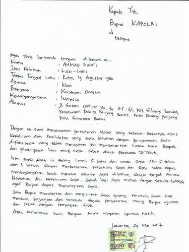 Sebut Bom Kampung Melayu Rekayasa, ARP Mohon Penangguhan Penahanan