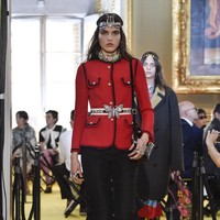 A model walks the runway at the Gucci Cruise 2018 show at Palazzo Pitti on May 29, 2017 in Florence, Italy.  (Photo by Pietro DAprano/Getty Images)