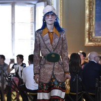 A model walks the runway at the Gucci Cruise 2018 show at Palazzo Pitti on May 29, 2017 in Florence, Italy.  (Photo by Pietro DAprano/Getty Images)