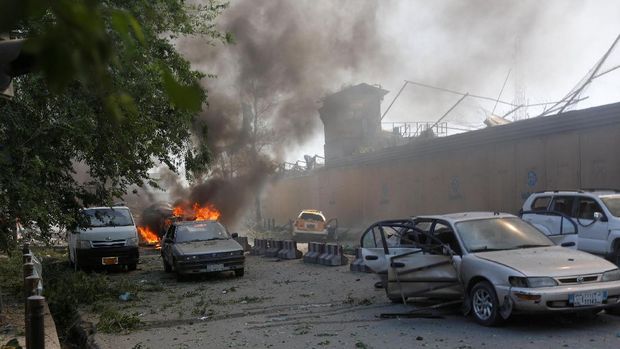 Dampak ledakan bom di Kabul