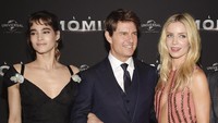 Tom Cruise bersama Sofia Boutella dan Annabelle Wallis di acara premiere film The Mummy di Paris, Perancis pada Selasa (30/5) waktu setempat. Pascal Le Segretain/Getty Images/detikFoto.
