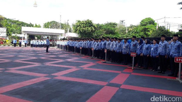 Upacara peringatan Hari Lahir Pancasila di Kemendagri.