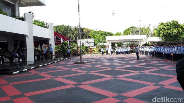 Upacara peringatan Hari Lahir Pancasila di Kemendagri.