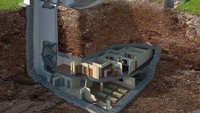 Bunker ini dibuat untuk perlindungan jika terjadi perang nuklir. Letaknya ekitar 13 meter di bawah permukaan tanah. Lokasinya di Savannah, Georgia, Amerika Serikat (AS). Pool/Caters.