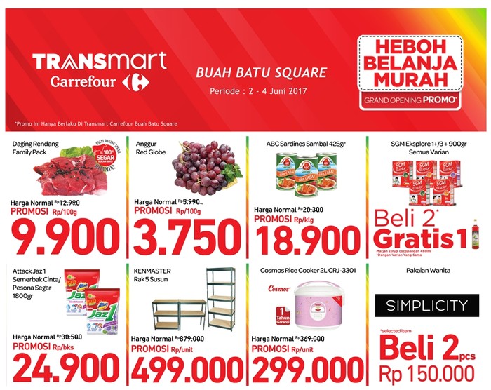 Masih Ada Beragam Promo Toko Baru di Transmart Carrefour