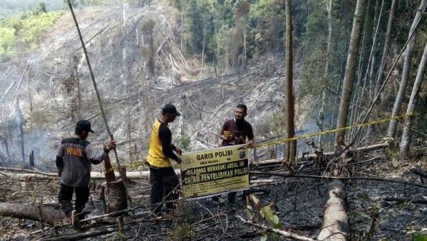 Satgas Karhutla berusaha memadamkan titik api