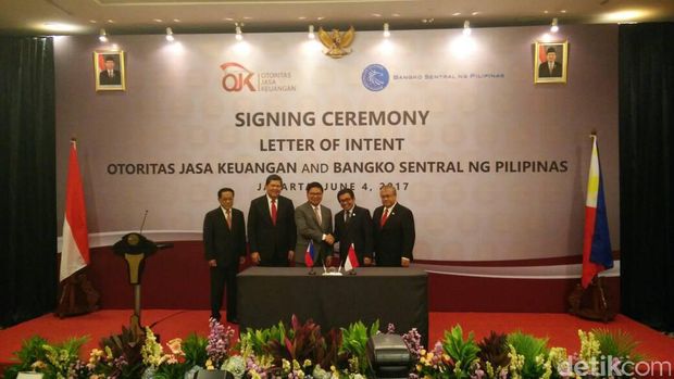  OJK dan Bank Sentral Filipina Teken MoU Soal Ekspansi Perbankan