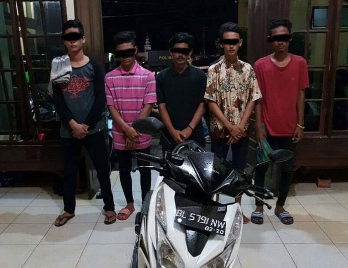 Lima Pelaku Begal di Aceh Ditangkap Tim Resmob Polres Lhokseumawe