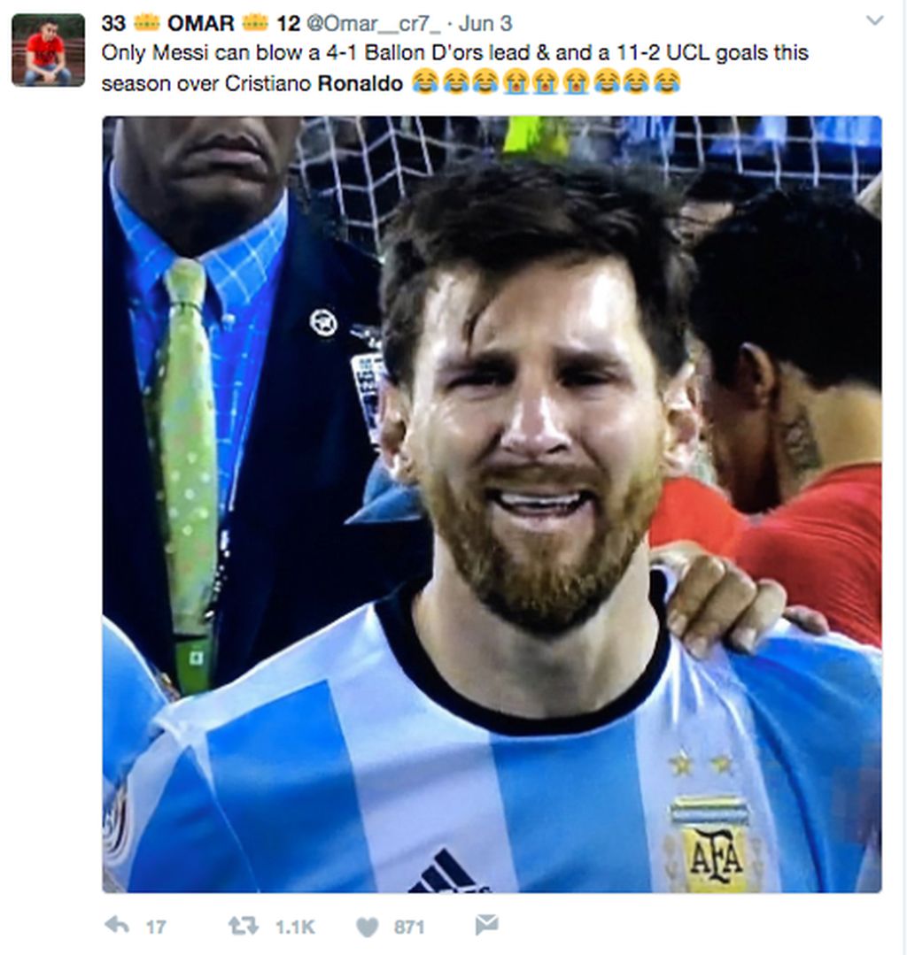 Meme Ronaldo Bikin Messi Menangis