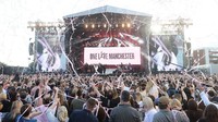 Konser One Love Manchester digelar pada Minggu (4/6) waktu setempat di  Old Trafford, Manchester, Inggris. Getty Images/Dave Hogan for One Love Manchester