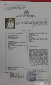 Polisi Sebar Foto DPO Habib Rizieq Syihab Sampai ke Polsek