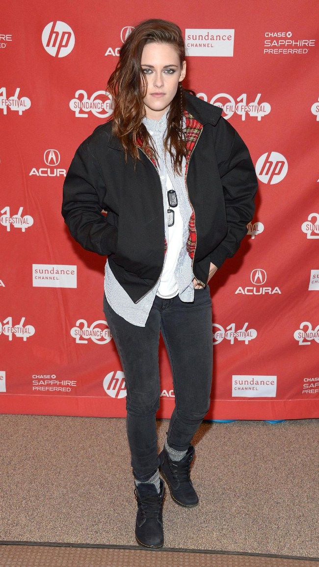 Kristen Stewart attends the Camp X-Ray premiere at Eccles Center Theatre during the 2014 Sundance Film Festival on January 17, 2014 in Park City, Utah.  (Photo by Michael Loccisano/Getty Images for Sundance Film Festival)