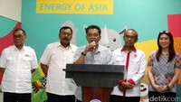 Sekretaris Jenderal PP PBSI Achmad Budiharto memberikan keterangan pers usai pertemuan.