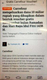 Waspada Berita Bagi-Bagi Voucher dari Transmart dan Carrefour