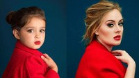 Sang ibu, Ashley Larson mendapatkan ide setelah memposting foto sang anak mengikuti gaya para seleb terkenal seperti Adele. (Dok. Instagram/hello.scout)