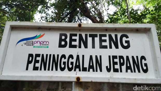 Plang Benteng Peninggalan Jepang (Bonauli/detikTravel)