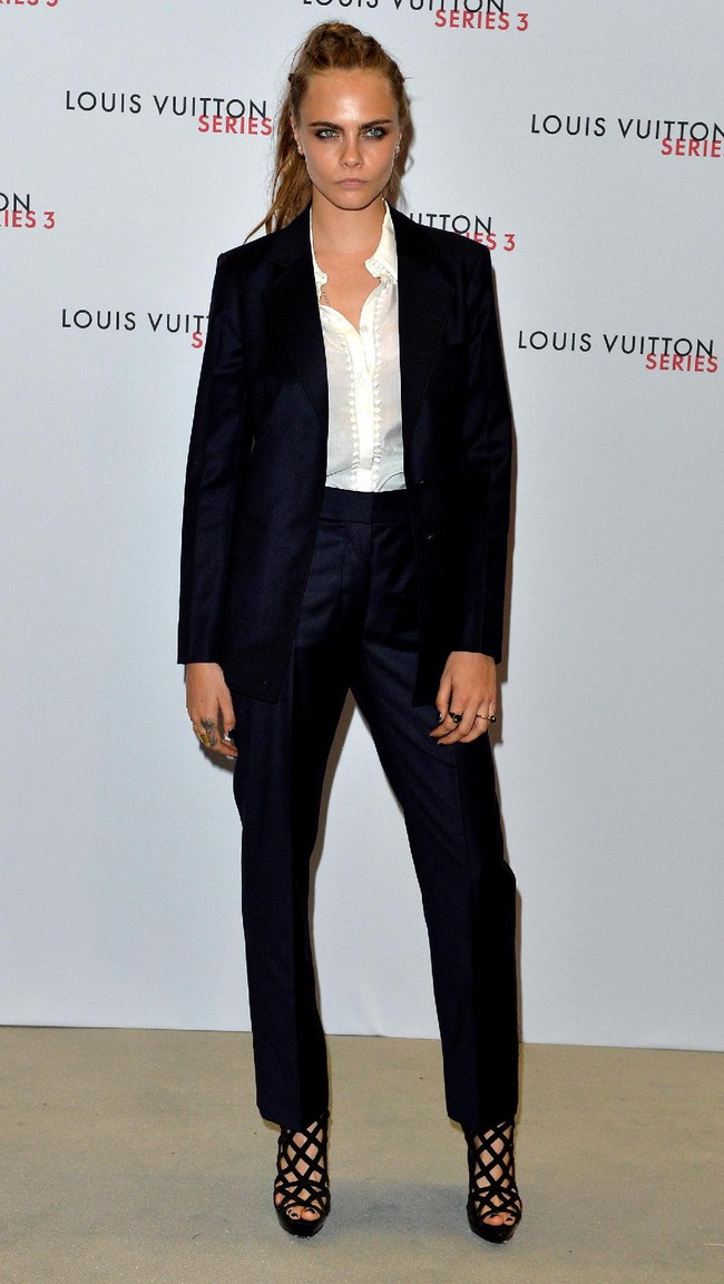 Cara Delevingne attends the Louis Vuitton Series 3 VIP Launch on September 20, 2015 in London, England.  (Photo by Anthony Harvey/Getty Images)