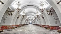 Stasiun Metro Arbatskaya dibangun pada 1953. Ist/David Burdeny.