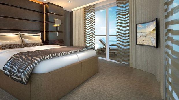 The Haven Suite Bedroom di Kapal Pesiar Norwegian Joy (dok. NCL)