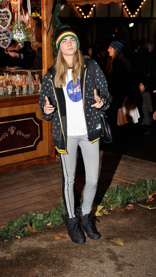 Cara Delevingne attends the Winter Wonderland VIP launch on November 21, 2013 in London, England.  (Photo by Gareth Cattermole/Getty Images)