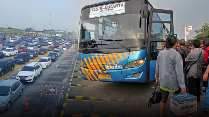 Ilustrasi untuk fokus (bukan untuk insert) Traffic Mudik (Ilustrator: Mindra Purnomo/detikcom)