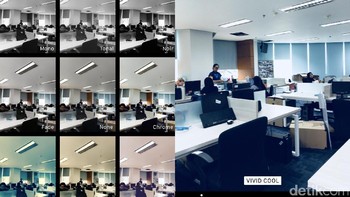 Tampilan bagian filter kamera di iOS 10 dan iOS 11. Foto: detikINET/Adi Fida Rahman