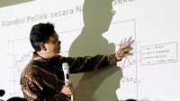 Saiful Mujani Research and Consulting (SMRC) memaparkan hasil survei.