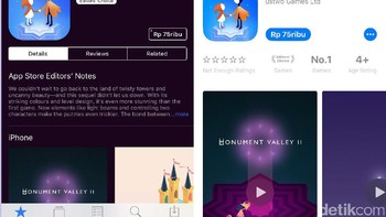 Tidak hanya tampilan muka App Store, pada bagian aplikasi pun diubah. Foto: detikINET/Adi Fida Rahman