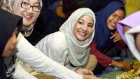 Natasha Rizki terlihat happy menikmati momen kebersamaan itu. Pool/Noel/detikFoto.