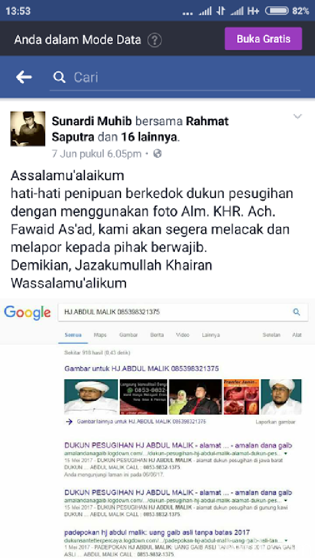 Ponpes Sukorejo Laporkan Website Pesugihan Catut Nama Kiai Fawaid