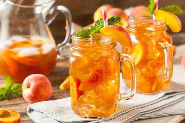 Slurpp! Segar Dingin Es Teh Mangga Peach Mudah Dibuat Sendiri
